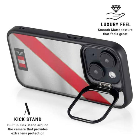 Peru Soccer Flag iPhone 14 Plus Kickstand Case